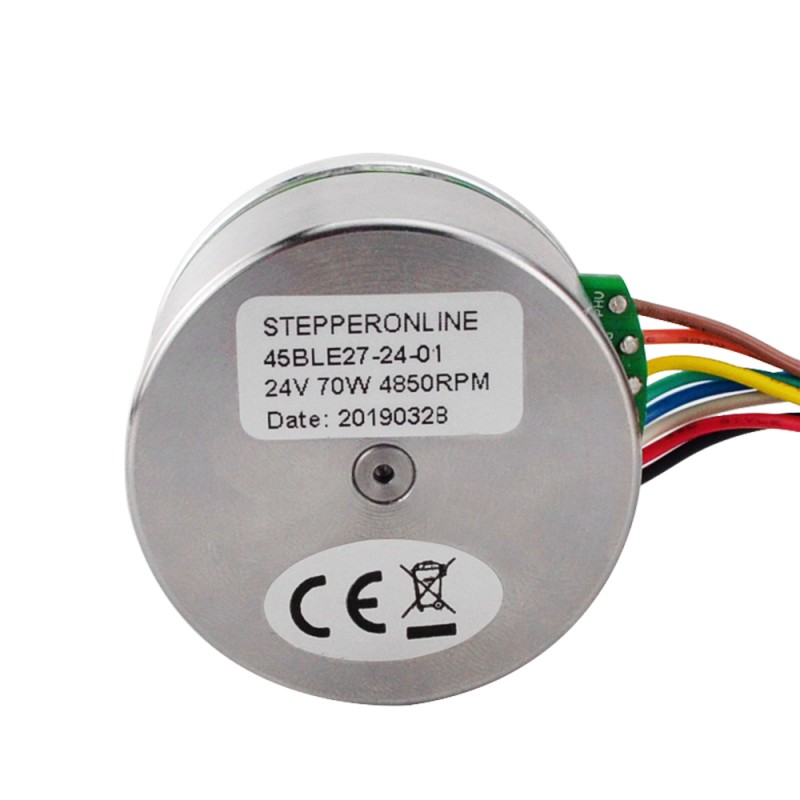 24V 4850RPM 0.13Nm 70W 3.6A Ф43.2x27mm External Rotor Motor