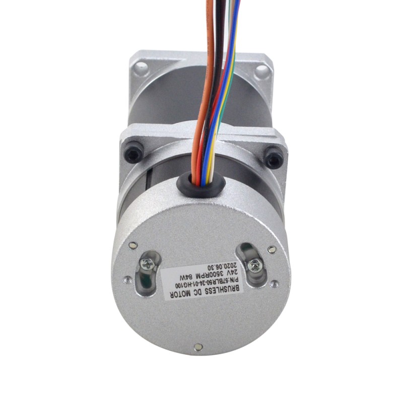 24V 84W 35RPM Geared Brushless DC Motor 14.95Nm(2117.09oz.in) 100:1 High Precision Gearbox