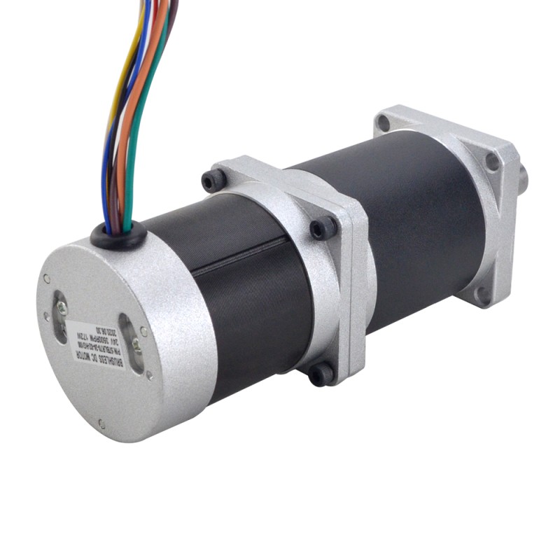 24V 172W 35RPM Geared Brushless DC Motor 25.00Nm(3540.29oz.in) 100:1 High Precision Gearbox