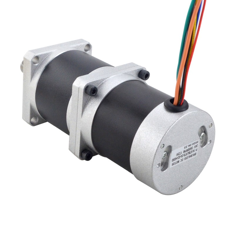 24V 172W 70RPM Geared Brushless DC Motor 17.63Nm(2496.61oz.in) 50:1 High Precision Gearbox