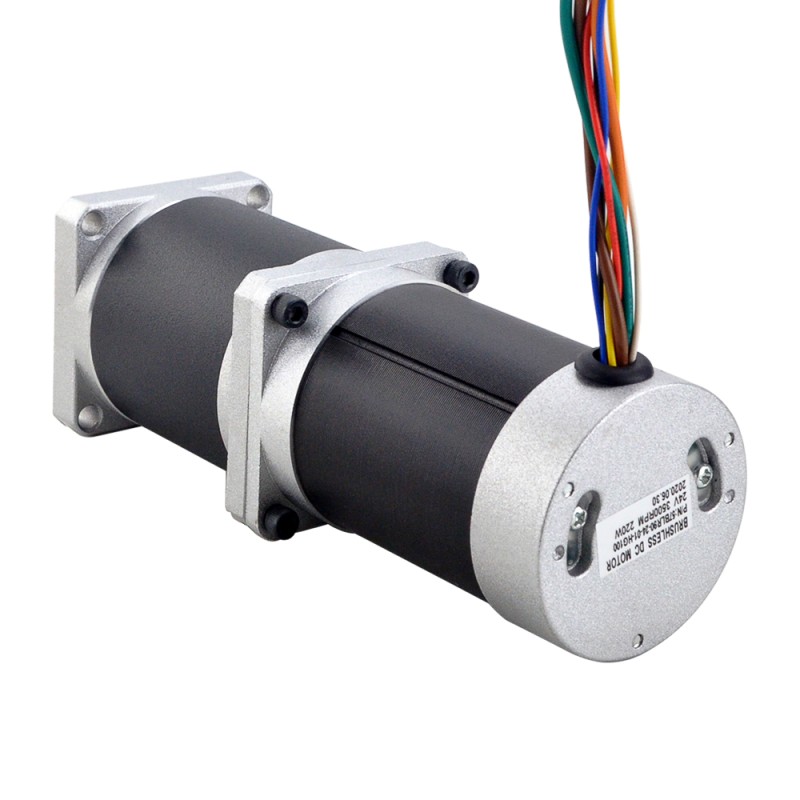 24V 220W 35RPM Geared Brushless DC Motor 25.00Nm(3540.29oz.in) 100:1 High Precision Gearbox