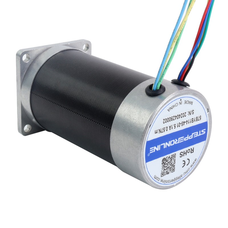 48V 3000RPM 0.57Nm 179W 5.10A 57x57x113.5mm Brushless DC Motor