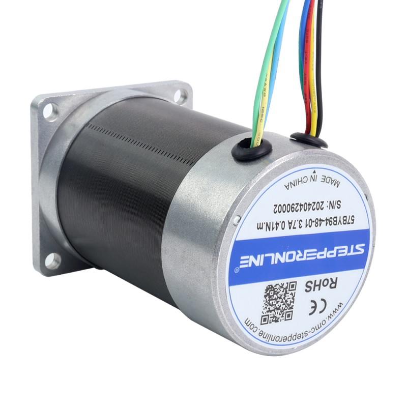 48V 3000RPM 0.41Nm 129W 3.70A 57x57x93.5mm Brushless DC Motor
