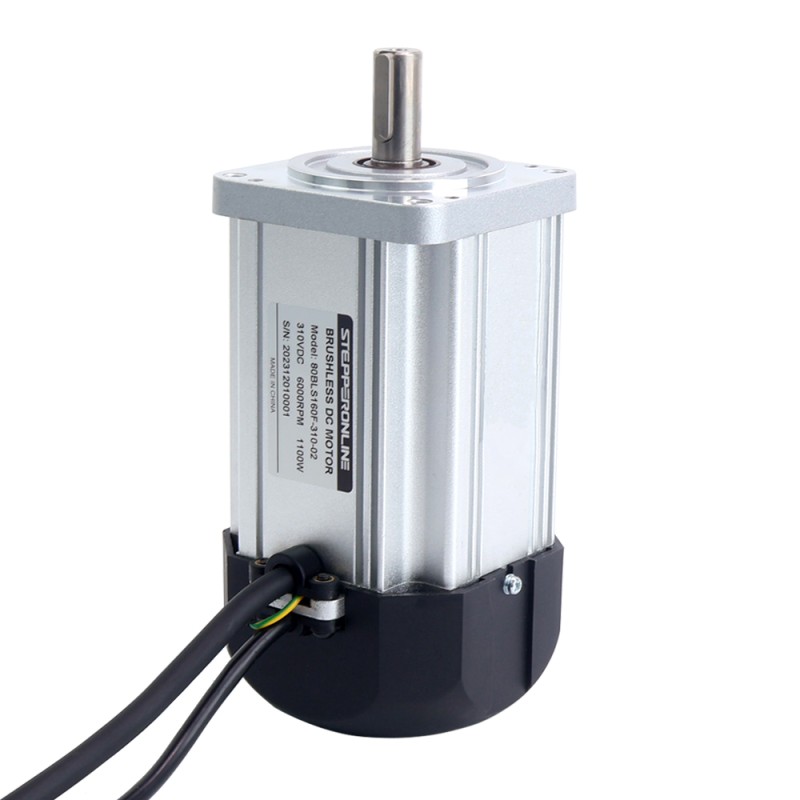 310V 6000RPM 1.75Nm 1100W 4.5A Square 80x80x159mm Brushless DC Motor w/ Radiator Fan