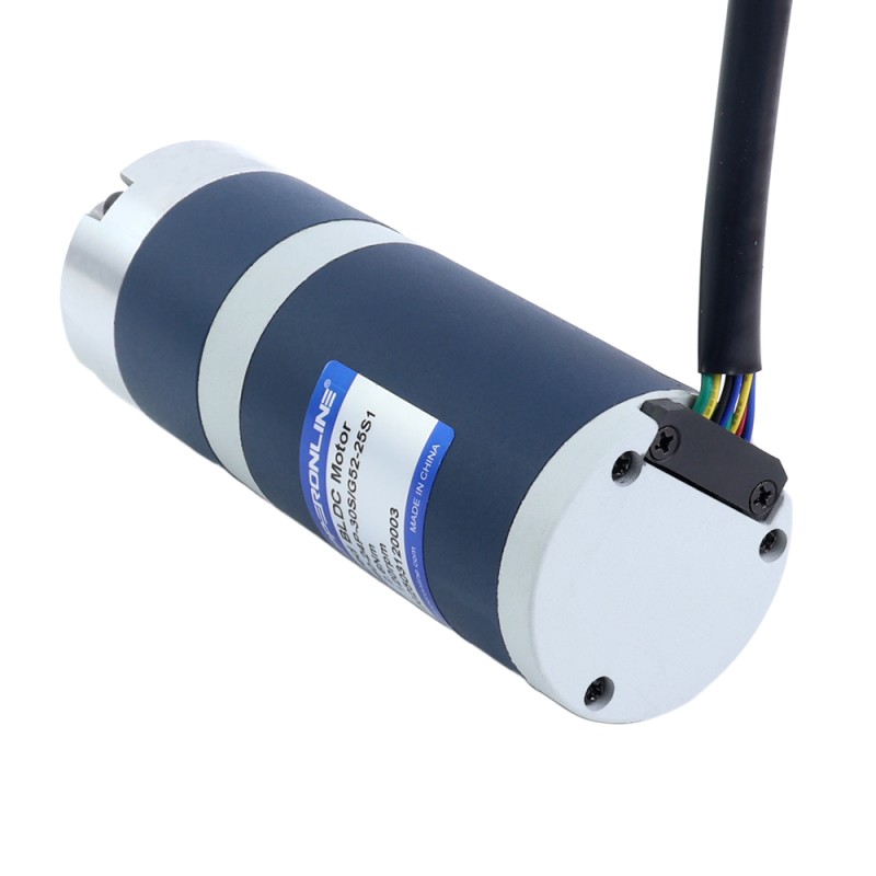 24V 60W 120RPM Geared Brushless DC Motor 3.80Nm(538.12oz.in) 25:1 Planetary Gearbox