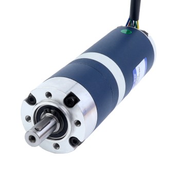 24V 60W 58.9RPM Geared Brushless DC Motor 7.00Nm(991.28oz.in) 50.9:1 Planetary Gearbox