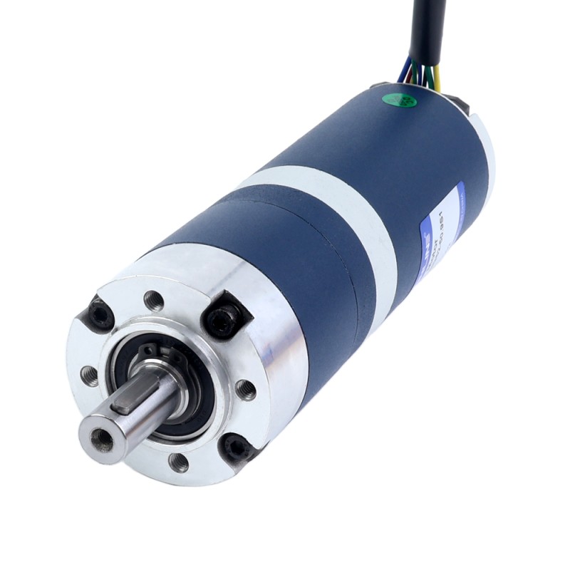 24V 60W 58.9RPM Geared Brushless DC Motor 7.00Nm(991.28oz.in) 50.9:1 Planetary Gearbox