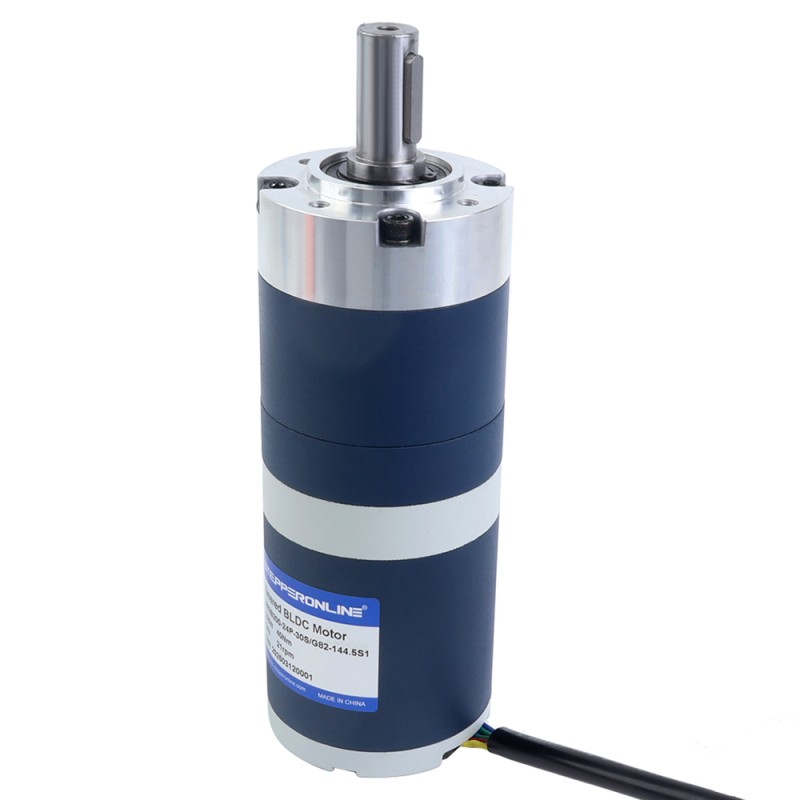 24V 200W 21RPM Geared Brushless DC Motor 67.00Nm(9487.98oz.in) 144.5:1 Planetary Gearbox