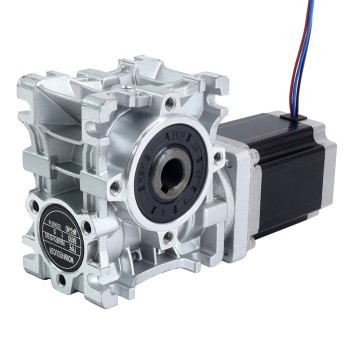 Nema 23 Stepper Motor 76mm Gear Ratio 15:1 Worm Gearbox NMRVS30 Worm Gear Speed Reducer