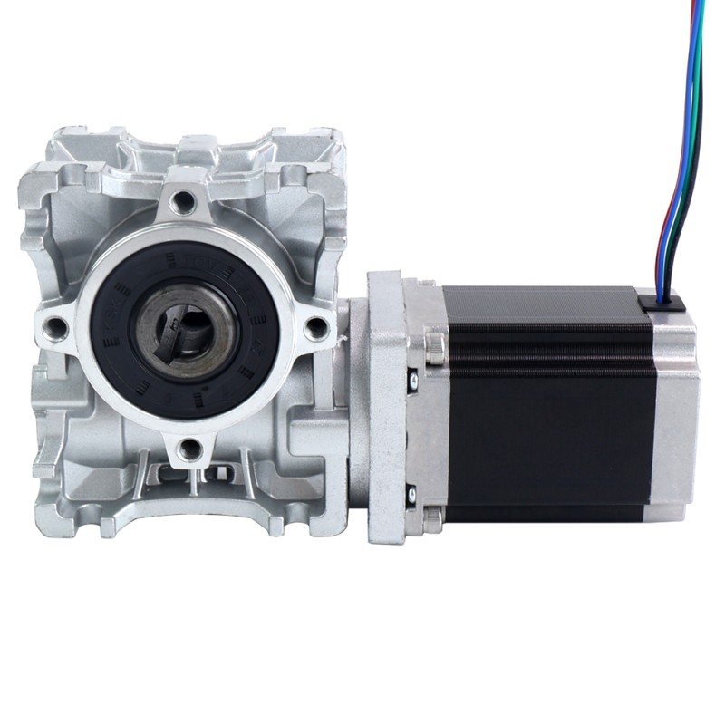 Nema 23 Stepper Motor 76mm Gear Ratio 15:1 Worm Gearbox NMRVS30 Worm Gear Speed Reducer