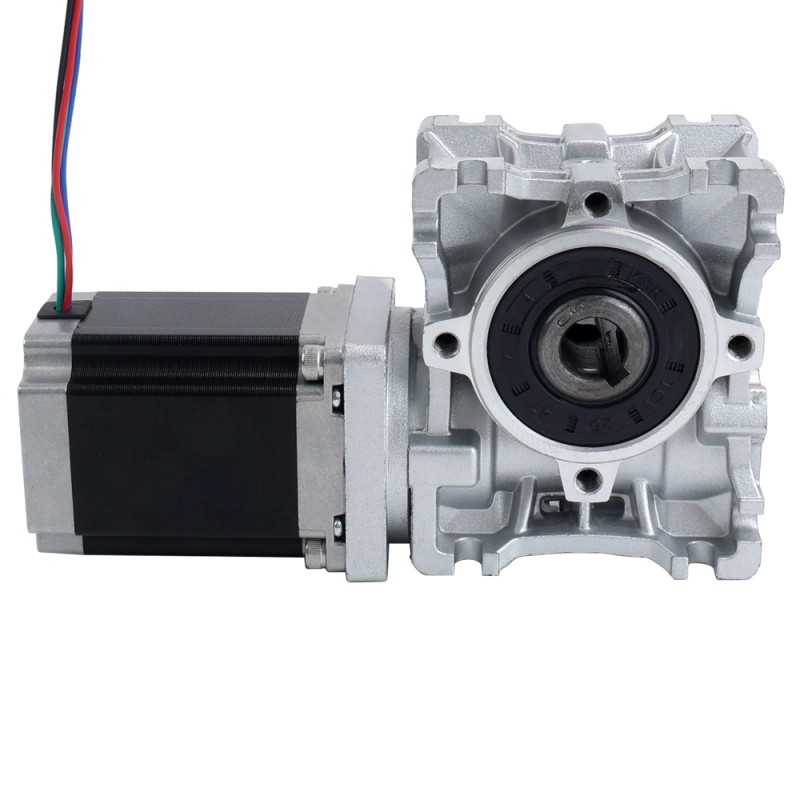 Nema 23 Stepper Motor 76mm Gear Ratio 15:1 Worm Gearbox NMRVS30 Worm Gear Speed Reducer