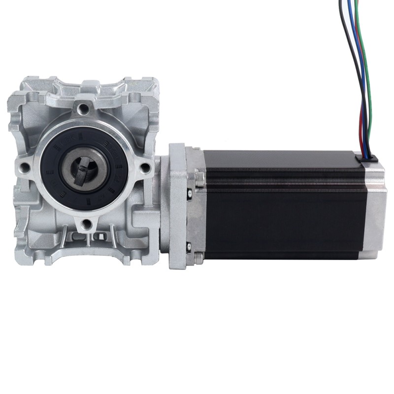 Nema 23 Stepper Motor 113mm Gear Ratio 30:1 Worm Gearbox NMRVS30 Worm Gear Speed Reducer