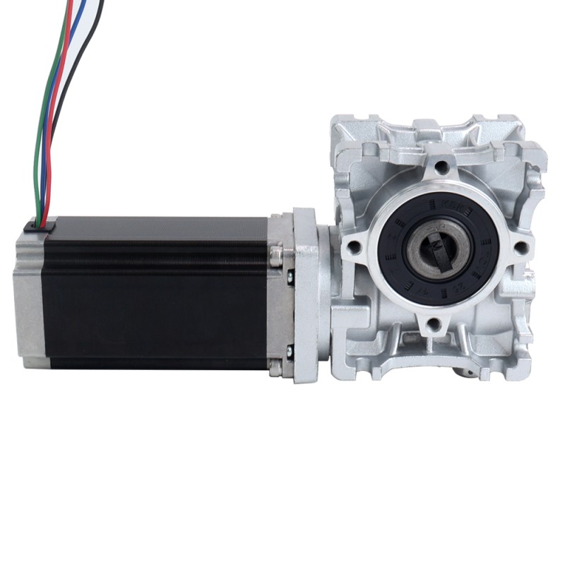 Nema 23 Stepper Motor 113mm Gear Ratio 30:1 Worm Gearbox NMRVS30 Worm Gear Speed Reducer
