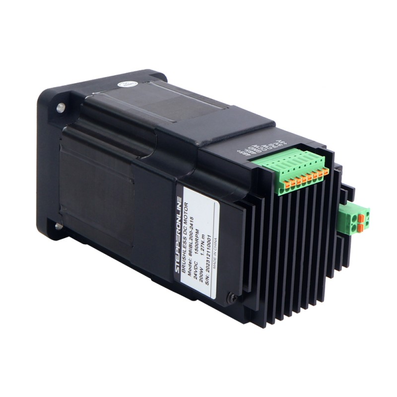 Nema 34 86x86x168mm Integrated Brushless DC Motor 200W 24V 1500RPM 1.27Nm  8.33A w/ Driver